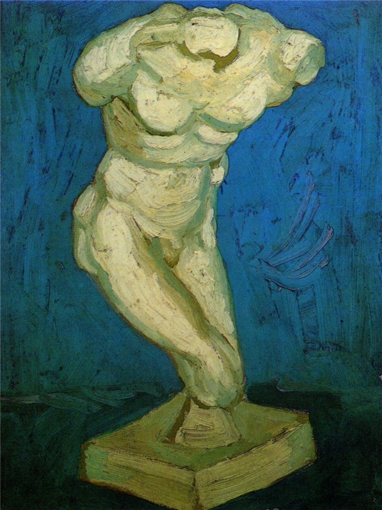 Plaster Statuette Of A Male Torso Van Gogh Oil Painting